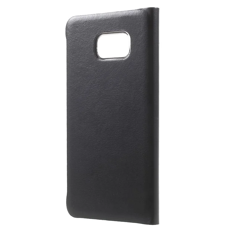 View Window Leather Case for Samsung Galaxy S6 edge+ G928 - Black