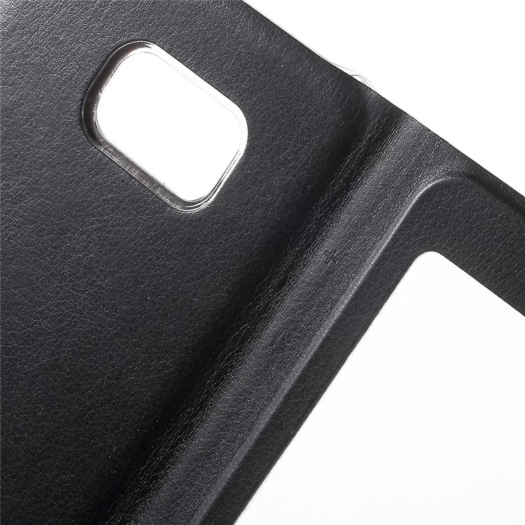 View Window Leather Case for Samsung Galaxy S6 edge+ G928 - Black