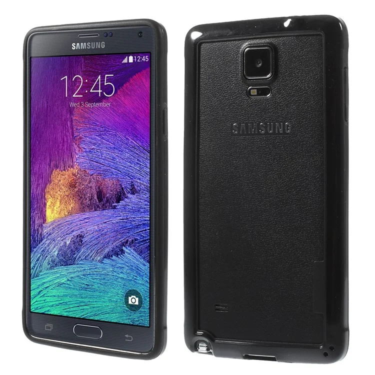 Backless TPU + PC Bumper Case for Samsung Galaxy Note 4 N910 - Black