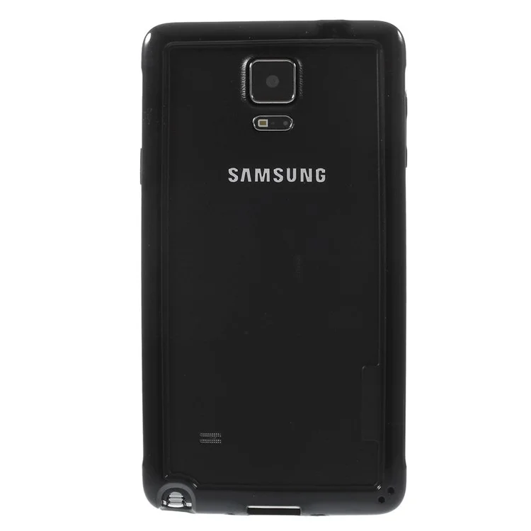 Backless TPU + PC Bumper Case for Samsung Galaxy Note 4 N910 - Black