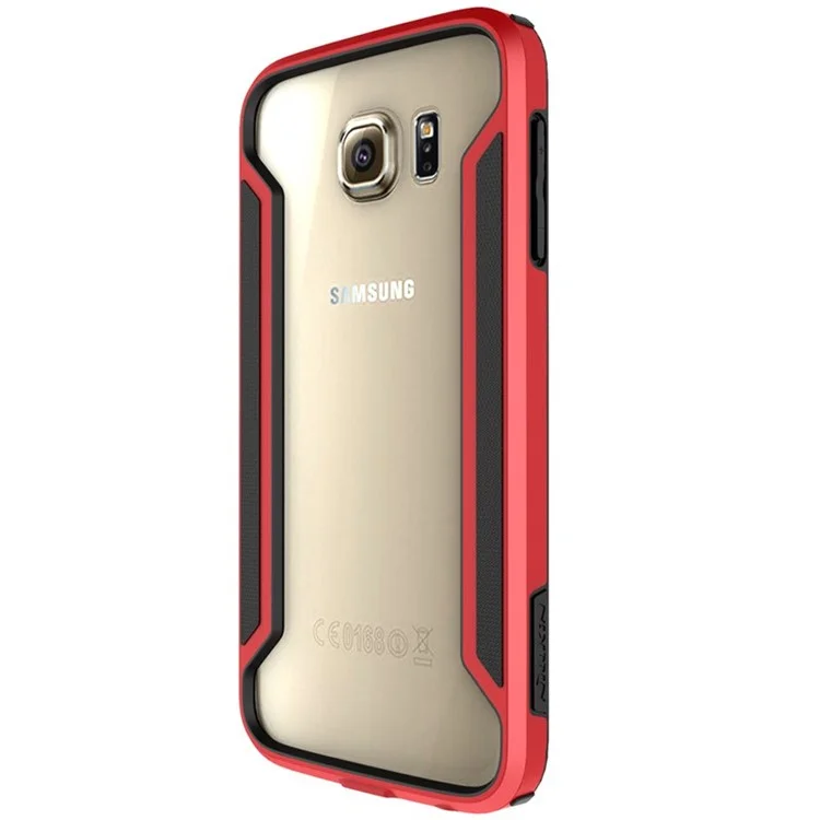 NILLKIN for Samsung Galaxy S6 G920 Armor Frame Series PC TPU Bumper Frame - Red
