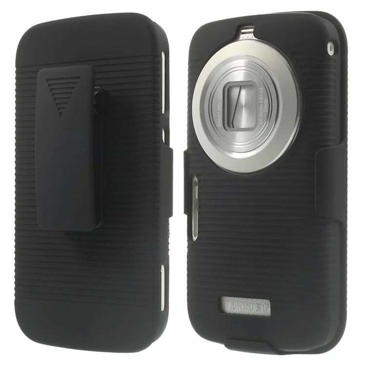Horizontal Stripes Belt Clip Holster Hard Case with Stand for Samsung Galaxy K S5 zoom C115