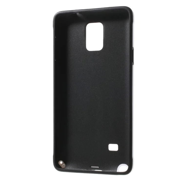 Rhombus Pattern TPU + PC Hybrid Cover for Samsung Galaxy Note 4 N910 - White