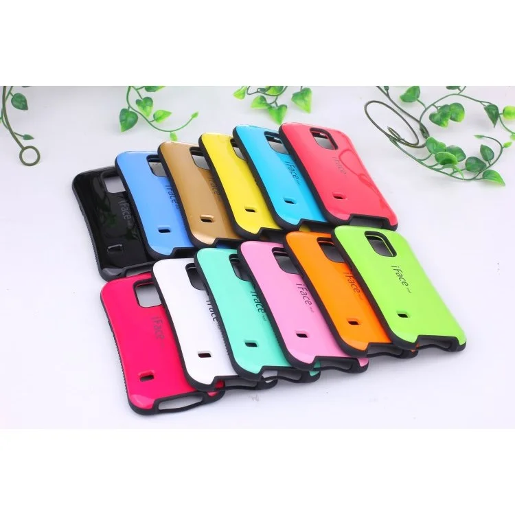 IFACE MALL Glossy PC + TPU Hybrid Case for Samsung Galaxy S5 mini G800 - Black