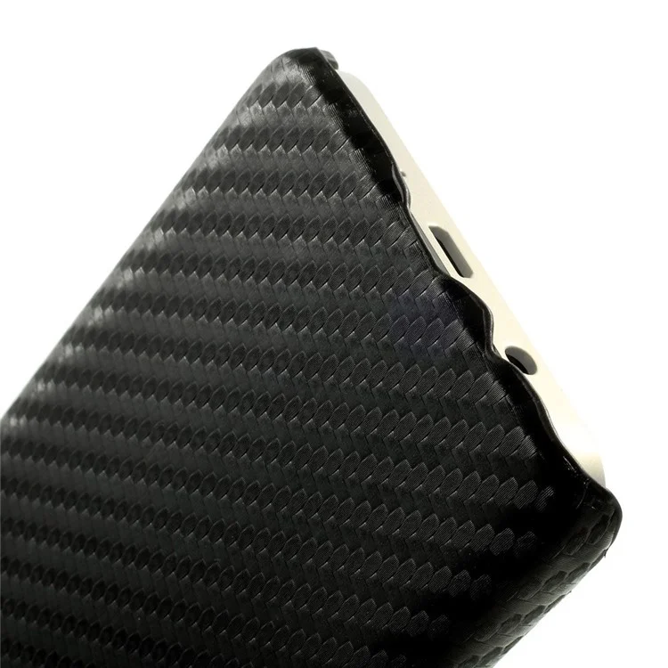 Carbon Fiber Leather Skin for Samsung Galaxy A3 SM-A300F Plastic Case - Black