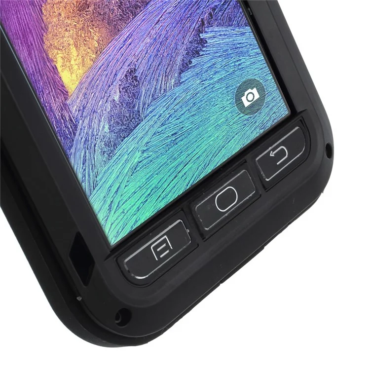 Black LOVE MEI for Samsung Galaxy Note 4 N910 Shockproof Dropproof Dustproof Powerful Case