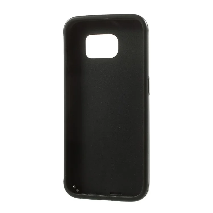 Rhombus Pattern TPU + PC Hybrid Case for Samsung Galaxy S6 G920 - Black