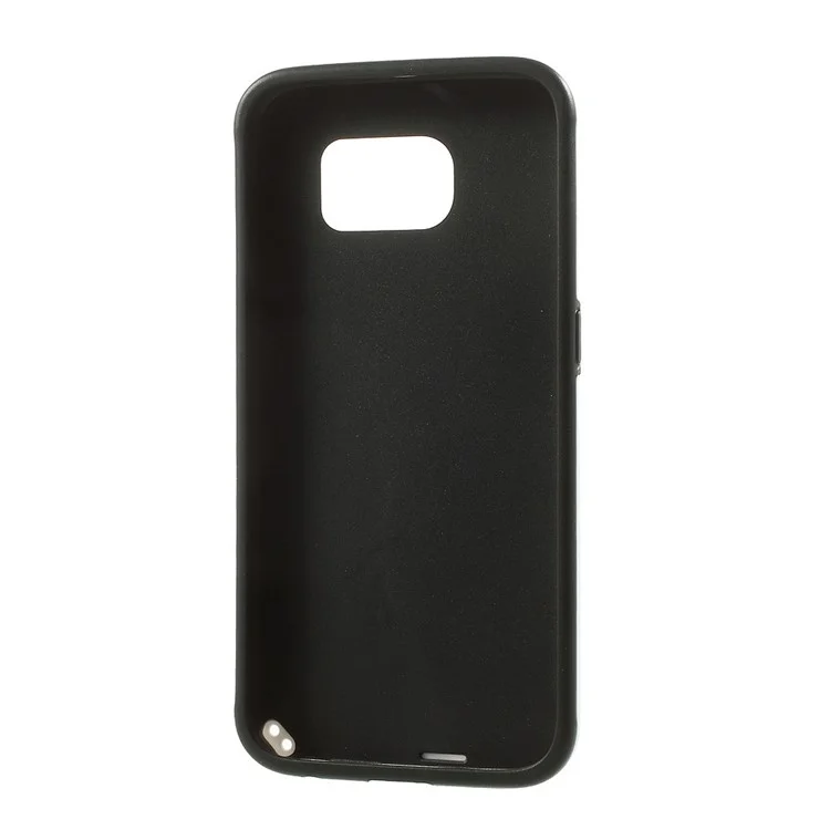 Rhombus Pattern TPU + PC Hybrid Cover for Samsung Galaxy S6 G920 - White