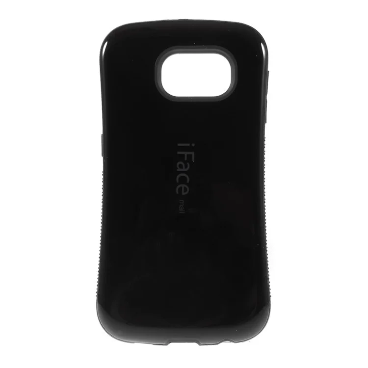 IFACE MALL Glossy PC TPU Hybrid Case for Samsung Galaxy S6 G920 - Black