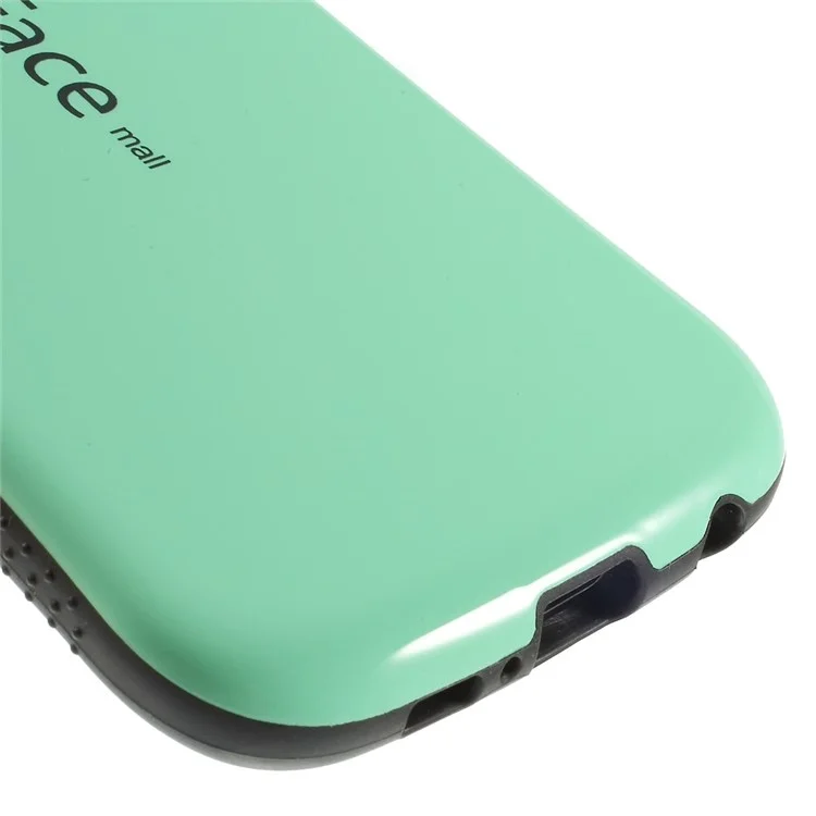 IFACE MALL Glossy PC and Non-slip TPU Back Case Cover for Samsung Galaxy S6 G920 - Cyan