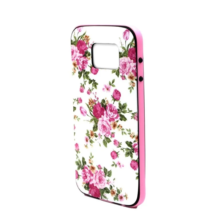 PC and TPU Combo Shell Cover for Samsung Galaxy S6 G920 - Elegant Peony