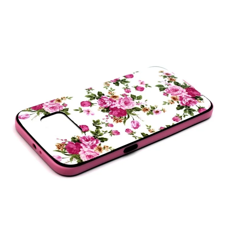 PC and TPU Combo Shell Cover for Samsung Galaxy S6 G920 - Elegant Peony