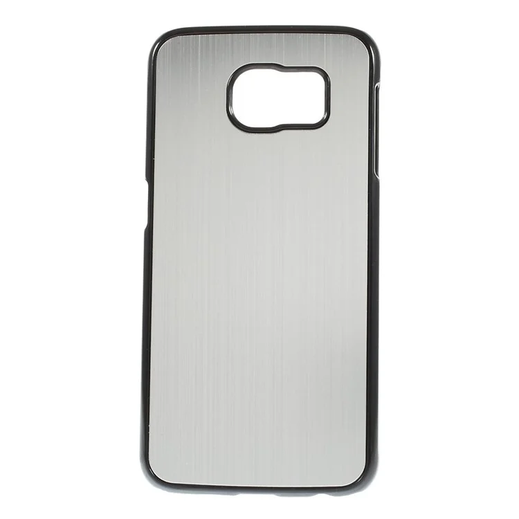 Brushed Metal Aluminum Hard Plastic Case for Samsung Galaxy S6 G920 - Silver