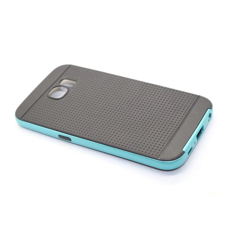 Mesh PC Bumper + TPU Combo Case for Samsung Galaxy S6 G920 - Baby Blue