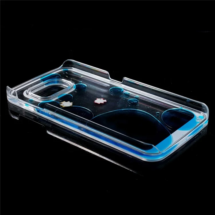 Flowing Liquid Couple Fish Plastic Phone Cover for Samsung Galaxy S6 G920 - Blue