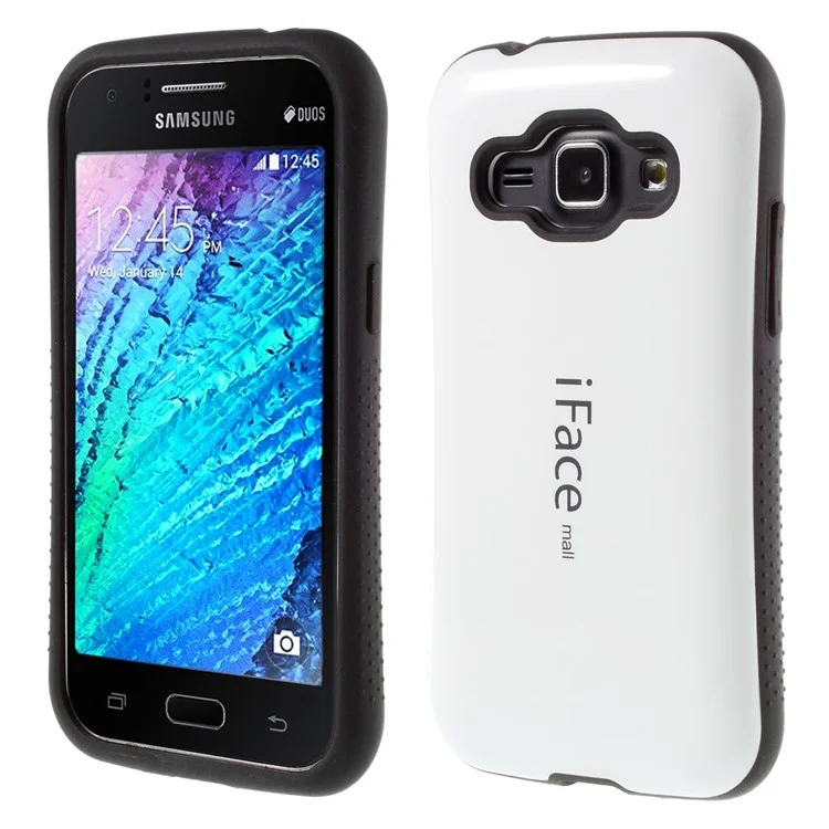 IFACE MALL Hybrid PC + TPU Phone Cover for Samsung Galaxy J7 SM-J700F - White