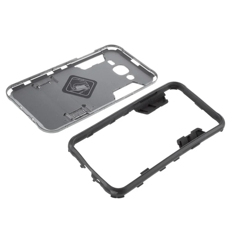 Cool PC and TPU Detachable Case for Samsung Galaxy J7 SM-J700F with Kickstand - Grey
