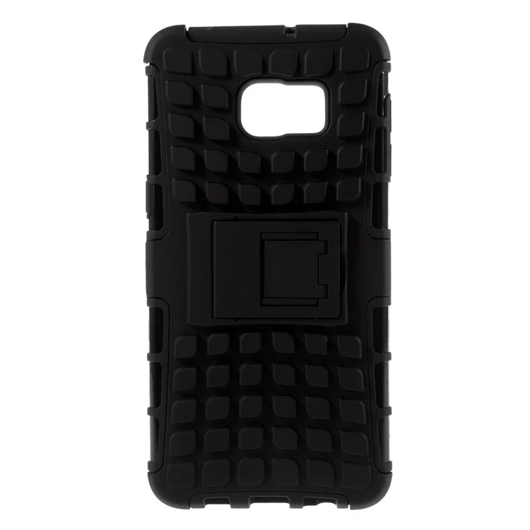 Snap-on Anti-slip PC + TPU Hybrid Case for Samsung Galaxy S6 edge Plus G928 - Black