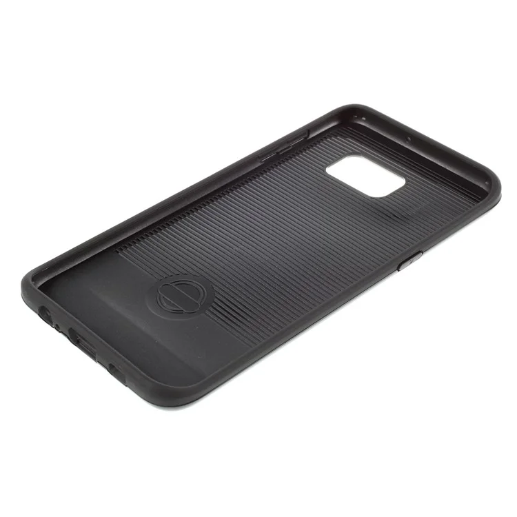 Brushed PC and TPU Hybrid Case for Galaxy S6 Edge Plus G928 - Black