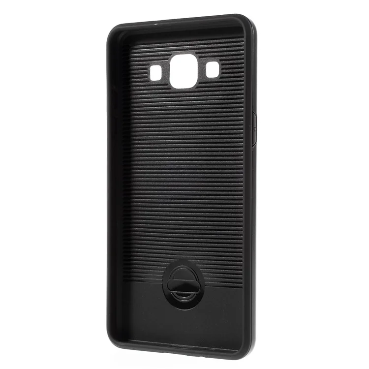 Brushed Plastic and TPU Phone Case for Samsung Galaxy A5 SM-A500F - Black