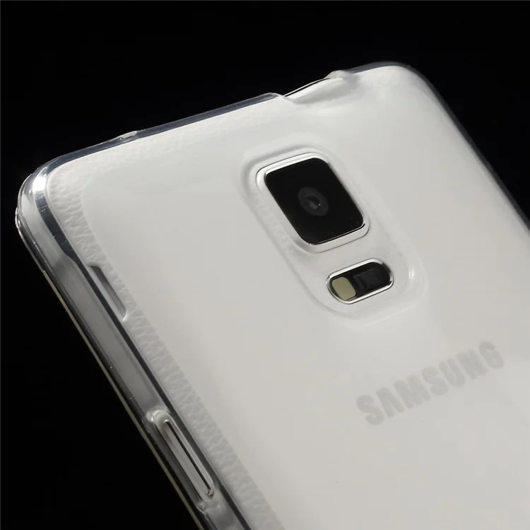 Touchable Folio Flip TPU Case for Samsung Galaxy Note 4 N910 - Transparent