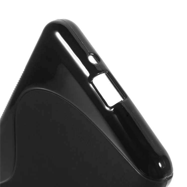 S Shape TPU Case for Samsung Galaxy Grand Prime SM-G530H - Black