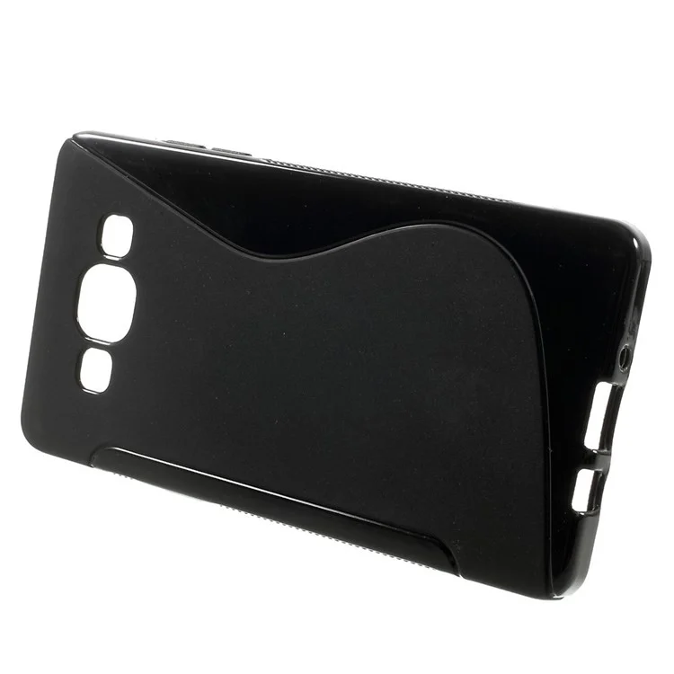 S Shape TPU Case for Samsung Galaxy A5 SM-A500F - Black