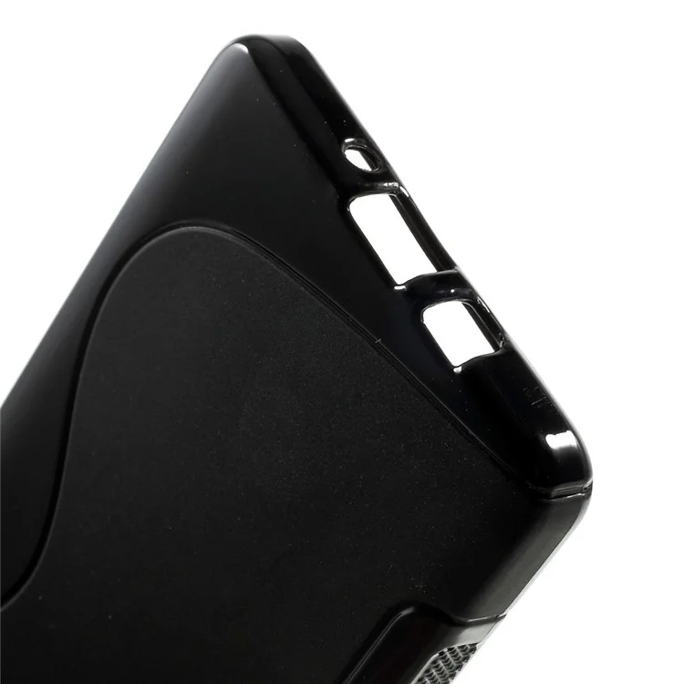 S Shape TPU Case for Samsung Galaxy A5 SM-A500F - Black