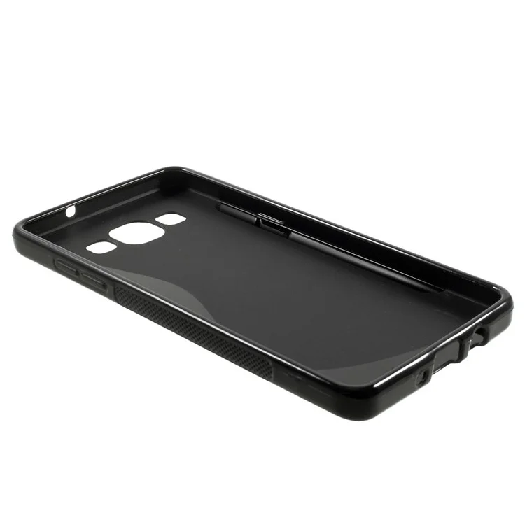 S Shape TPU Case for Samsung Galaxy A5 SM-A500F - Black