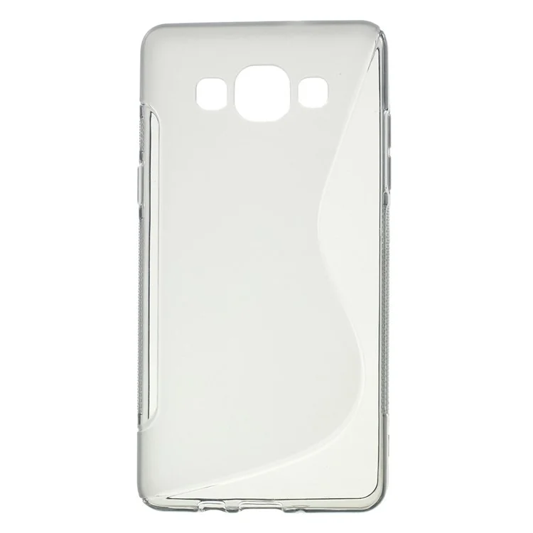 S Shape TPU Case Shell for Samsung Galaxy A5 SM-A500F - Grey