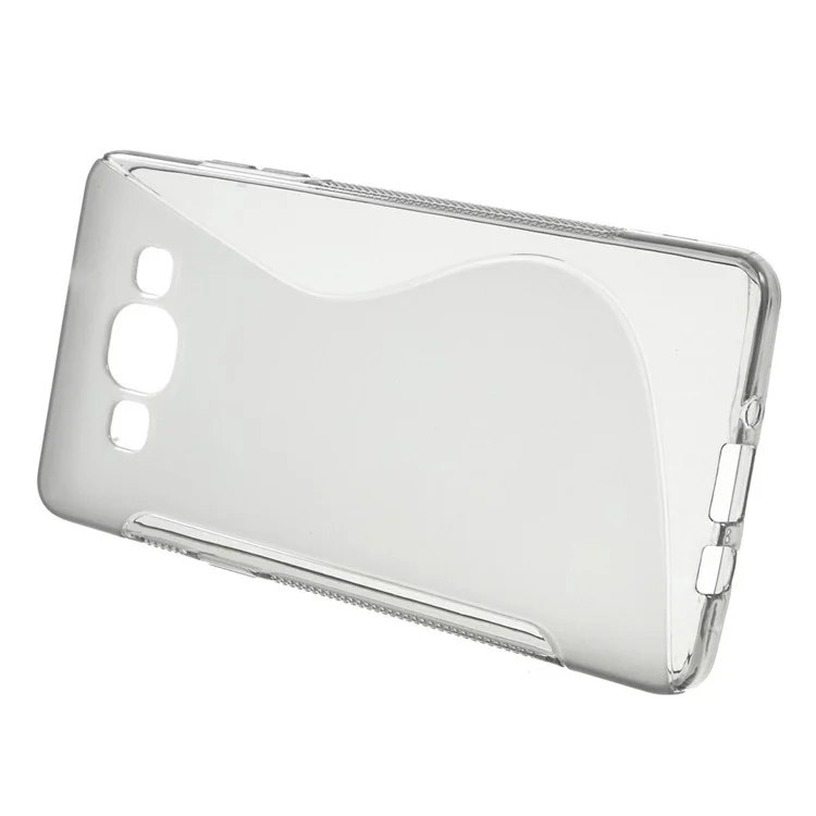 S Shape TPU Case Shell for Samsung Galaxy A5 SM-A500F - Grey