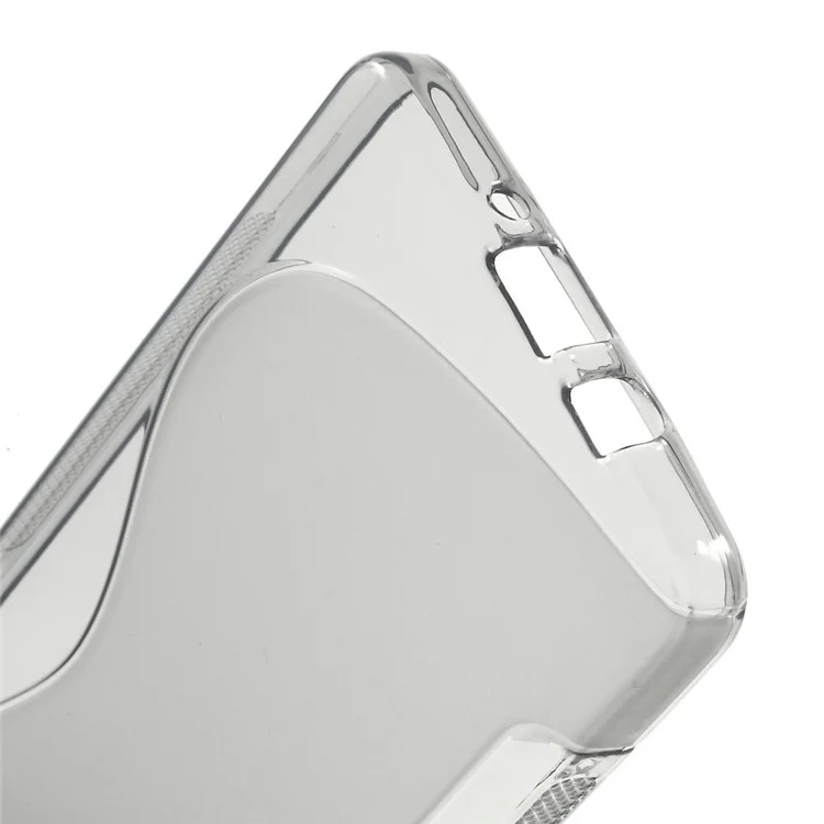 S Shape TPU Case Shell for Samsung Galaxy A5 SM-A500F - Grey