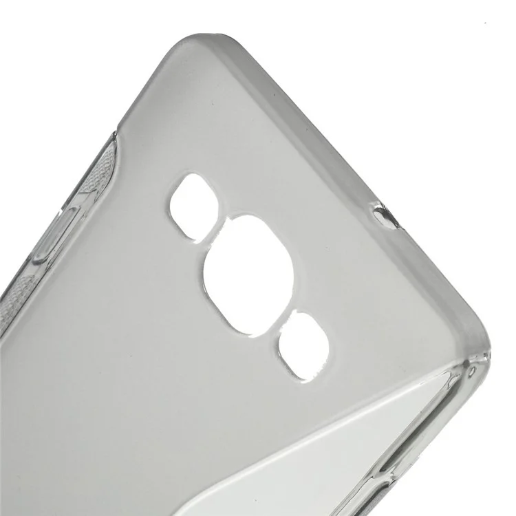 S Shape TPU Case Shell for Samsung Galaxy A5 SM-A500F - Grey