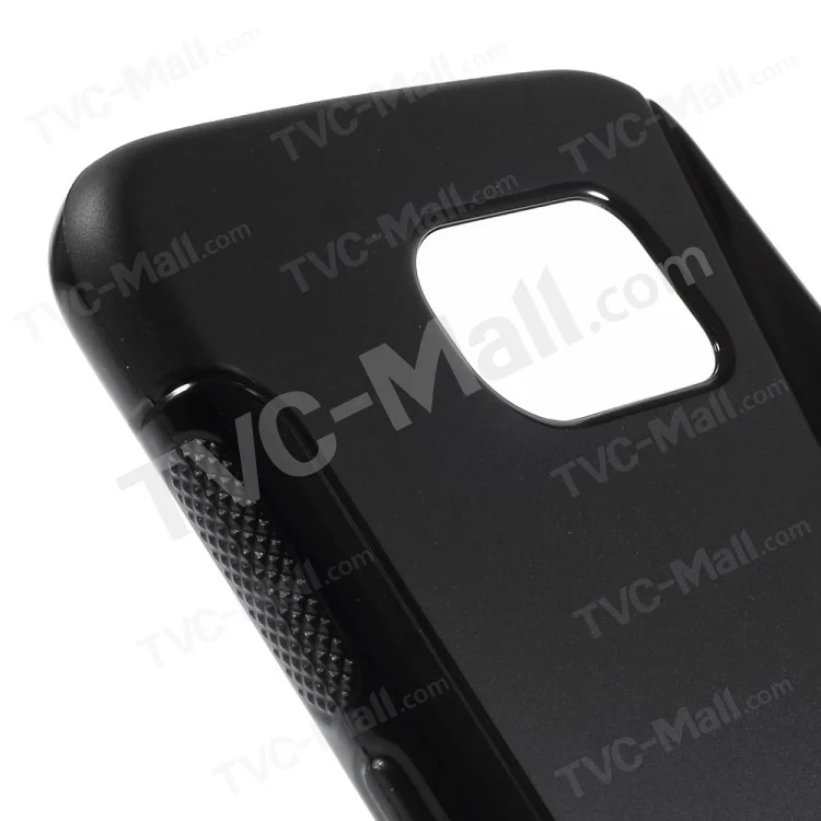S-shape TPU Gel Case for Samsung Galaxy S6 G920 - Black