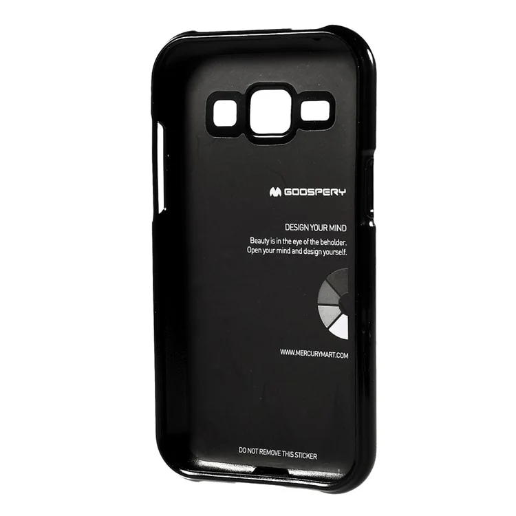 Mercury GOOSPERY Glittery Powder Jelly TPU Case for Samsung Galaxy J1 / J1 4G - Black