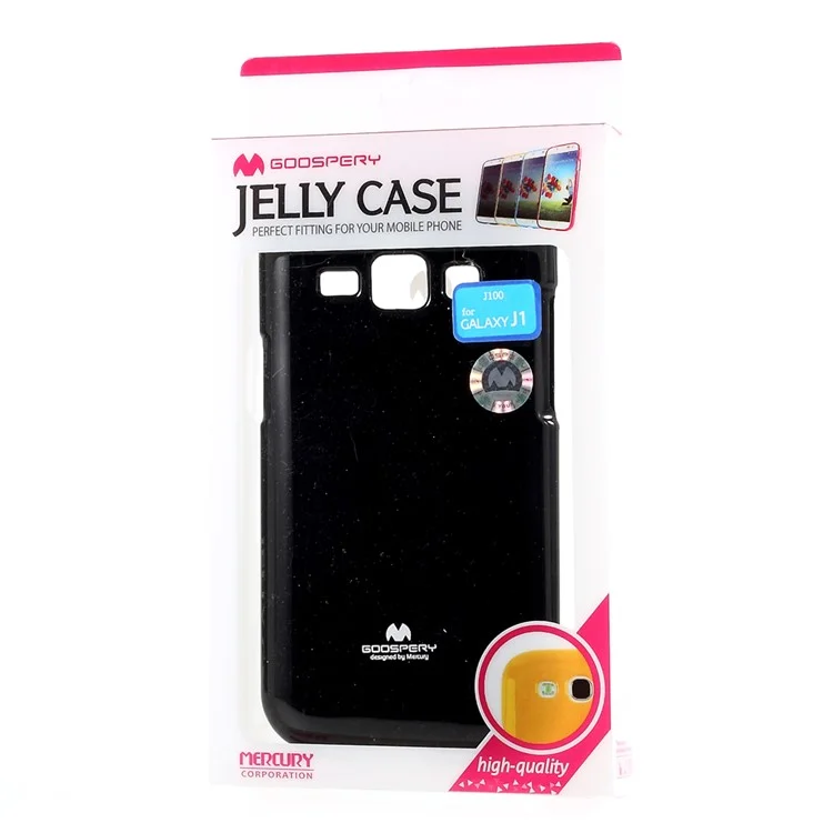 Mercury GOOSPERY Glittery Powder Jelly TPU Case for Samsung Galaxy J1 / J1 4G - Black