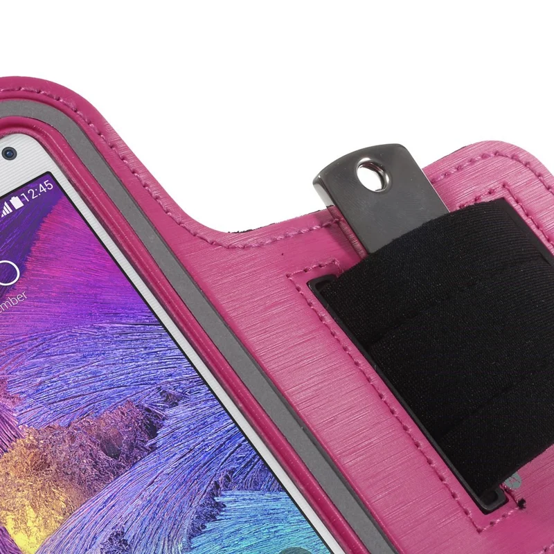 Brassard De Gymnastique De Sport De Jogging Pour Samsung Galaxy Note 4 N910 / NOTE 3 N9000 / Galaxy A7 SM-A700F - Rose