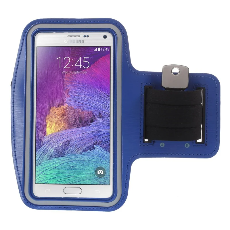 Armbåndstaske til Samsung Galaxy Note 4 N910 / Note 3 N9000 / Galaxy A7 SM-A700F til løb, joggetur og sport - Blå