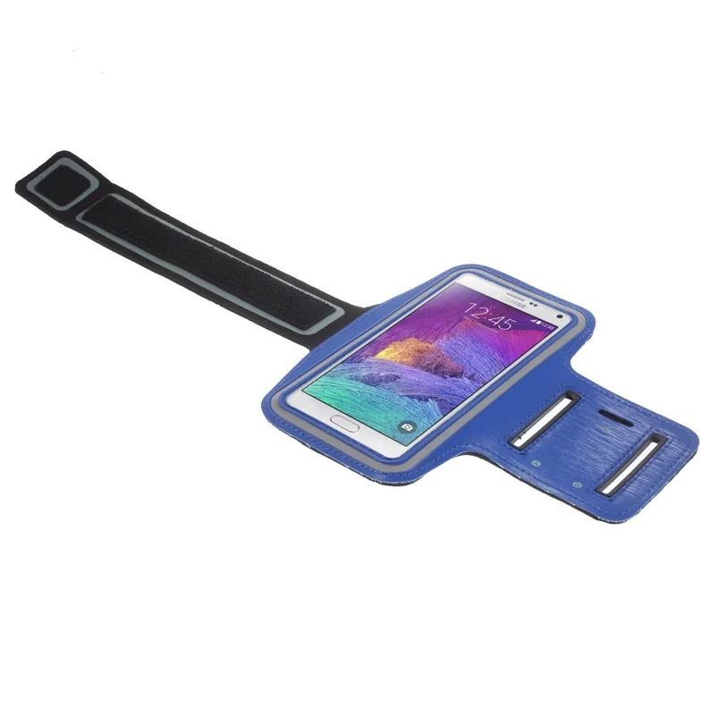 Armbåndstaske til Samsung Galaxy Note 4 N910 / Note 3 N9000 / Galaxy A7 SM-A700F til løb, joggetur og sport - Blå