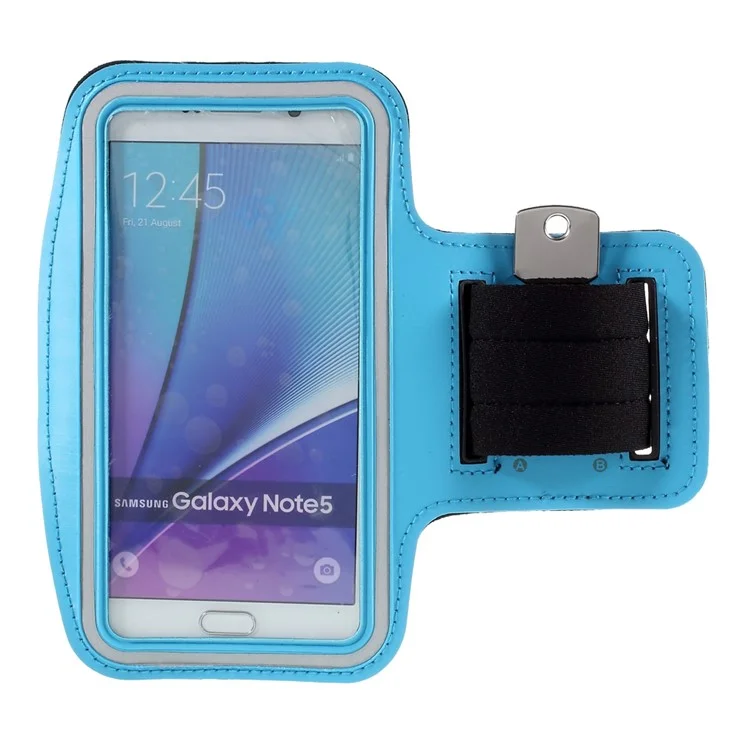 Running Sports Armband Pouch for Samsung Galaxy S7 edge/ S6 edge+ / Note 5 - Baby Blue