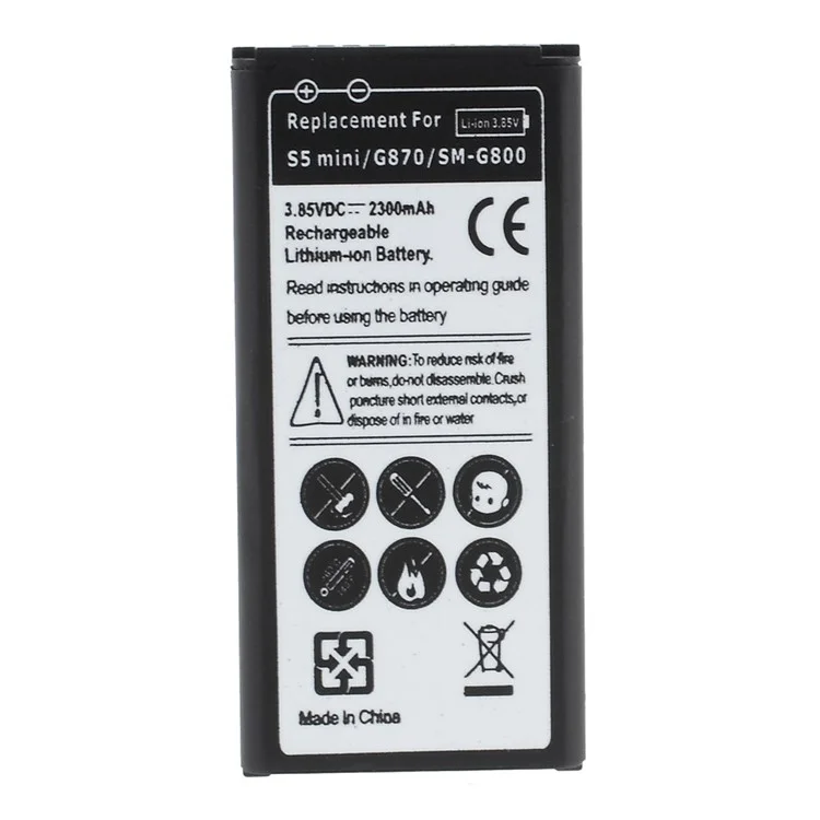 2300mAh Li-ion Battery Replacement for Samsung Galaxy S5 mini G800