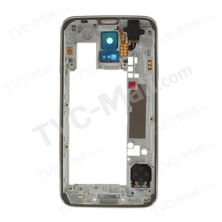 OEM Rear Housing Plate Replacement for Samsung Galaxy S5 G900 with Side Keys - Silver Color