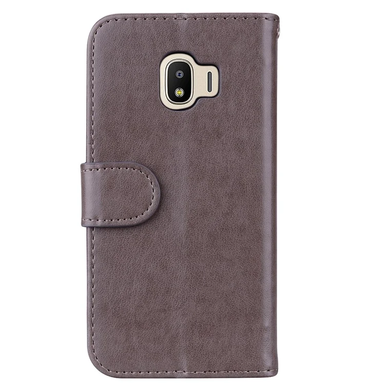 Flash Powder Unicorn Pattern Wallet Leather Stand Case for Samsung Galaxy J2 Pro 2018 - Grey