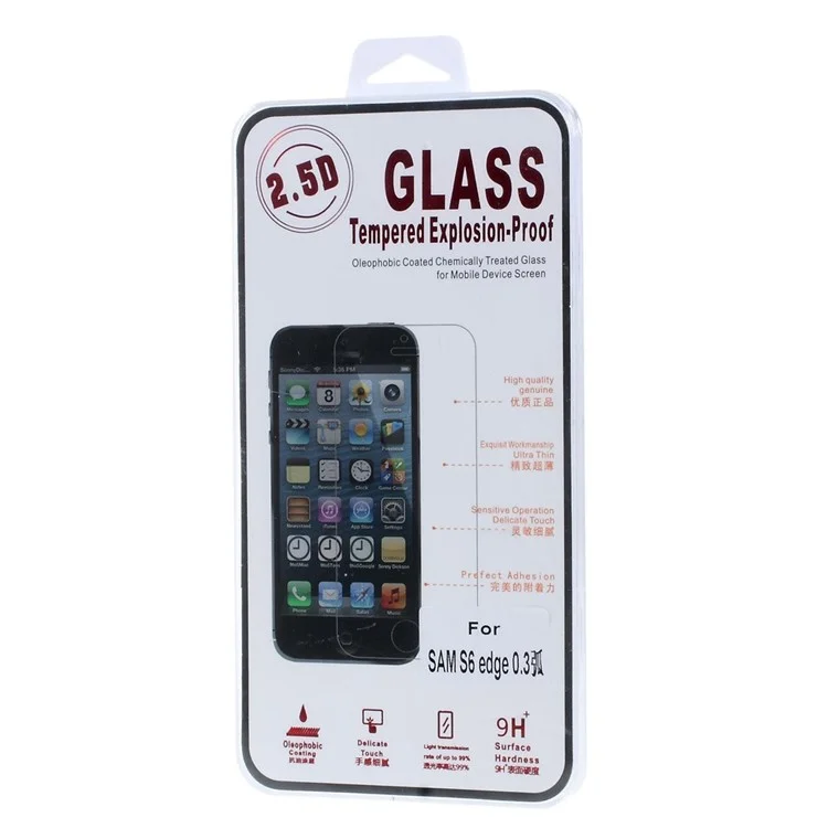 0.3mm Tempered Glass Screen Film for Samsung Galaxy S6 edge G925 2.5D Explosion-proof