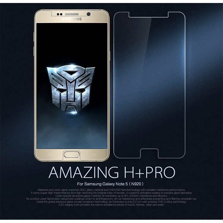 NILLKIN for Samsung Galaxy Note 5 Amazing H+PRO Tempered Glass Screen Guard Nanometer Anti-Explosion