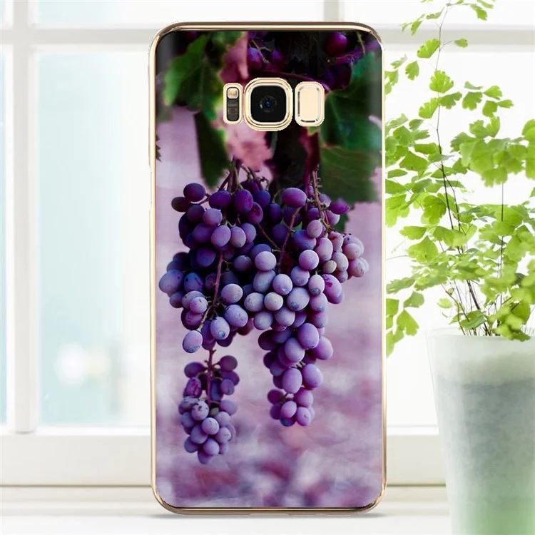 Softlyfit TPU Skin Patterned Case for Samsung Galaxy S8 G950 - Fresh Grapes