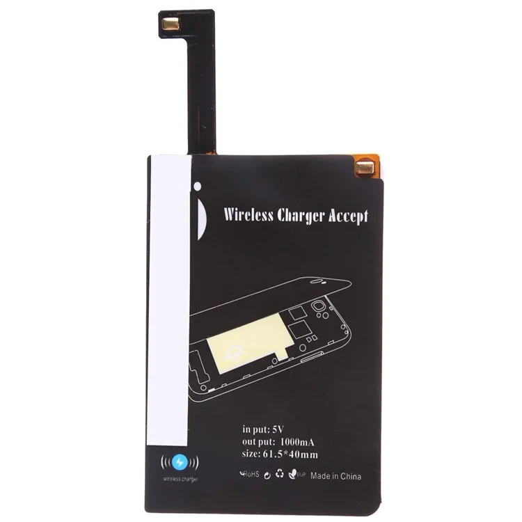 LC-X5 Qi Wireless Charging Pad for Samsung Galaxy Note 4 N910 with Wireless Charger Receiver - Black