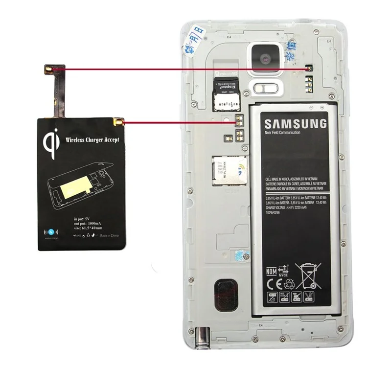 Ultrathin Wireless Qi Charging Receiver for Samsung Galaxy Note4 N910