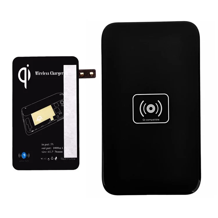 LC-X5 Qi Wireless Charging Pad for Samsung Galaxy Note Edge N915 with Wireless Charger Receiver - Black