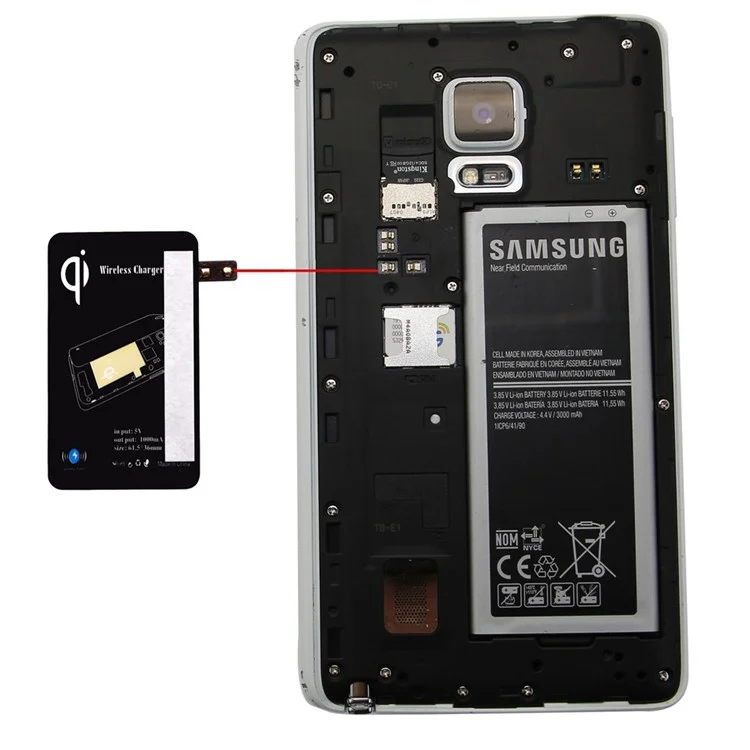 LC-X5 Qi Wireless Charging Pad for Samsung Galaxy Note Edge N915 with Wireless Charger Receiver - Black